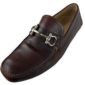 Ferragamo Parigi Hickory Calf horsebit driving moc slip on loafer size 10.5 wide